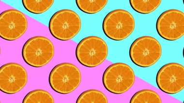 Örnek arka plan. Minimum animasyon. Renk arkaplanında turunçgiller.