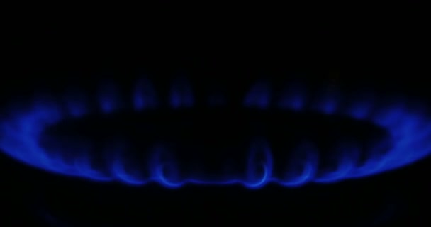 Blue natural Gas Flame, Two Camera angles  4k — Stock Video