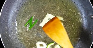 Stir-Frying karışık Alfabe harf, kelime yeşil