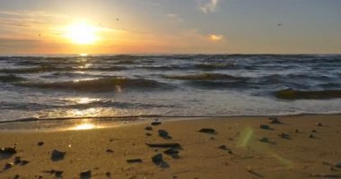 günbatımı ve plaj 4k