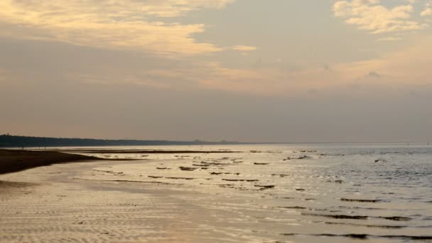 Baltık Denizi, Riga Letonya kum plaj — Stok video