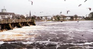 İrlanda nehrinde hidroelektrik Santrali'nde görüntülemek