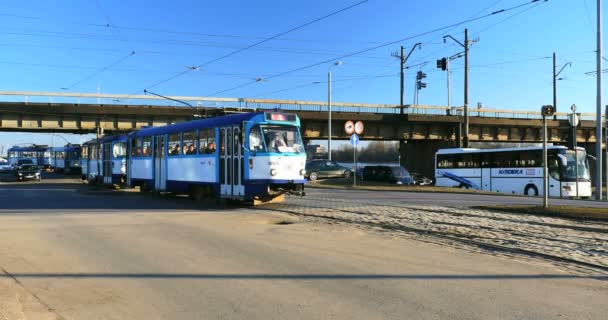 Suddig trafikstockningar i staden, road, rusningstrafik — Stockvideo