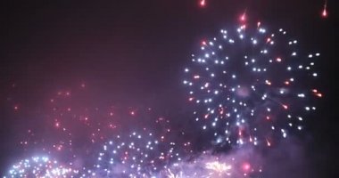 Havai fişek arka plan bulanık peri ışıkları.