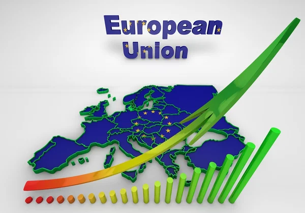 Países europeus ilustração 3d — Fotografia de Stock