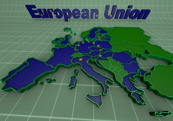 Paesi europei illustrazione 3d — Foto Stock