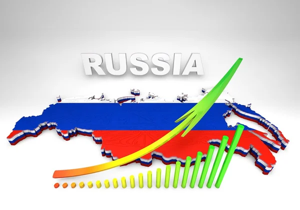 Иллюстрация карты России — стоковое фото