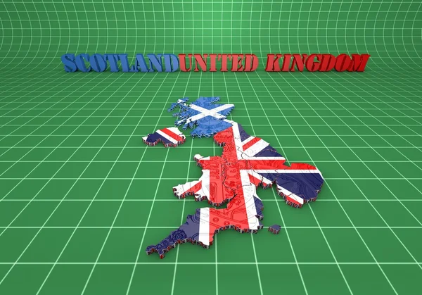 Map illustration of Scotland and England — Stock Photo, Image