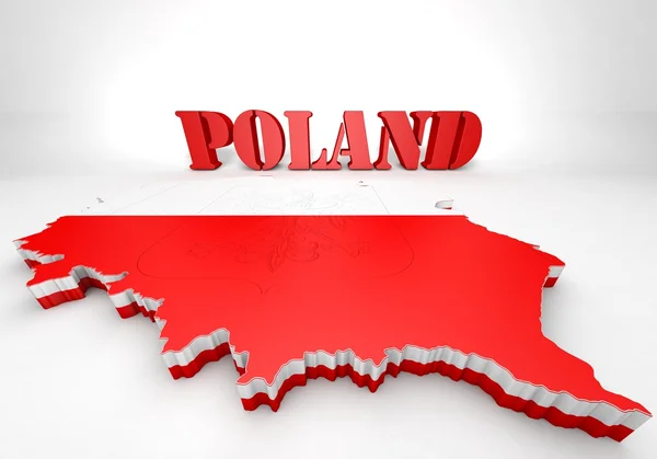 Polonya harita illüstrasyon — Stok fotoğraf