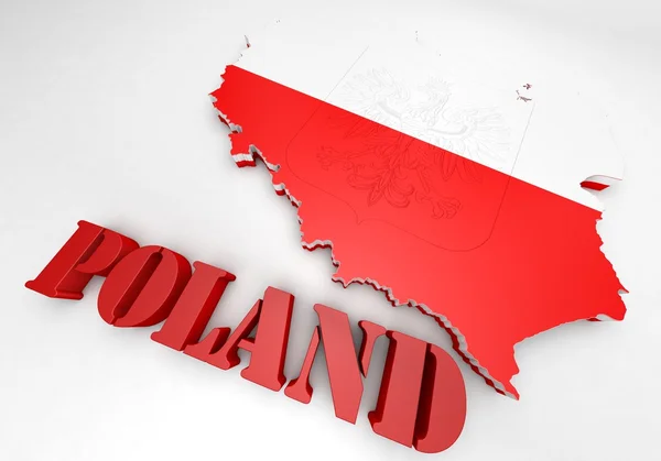 Polonya harita illüstrasyon — Stok fotoğraf