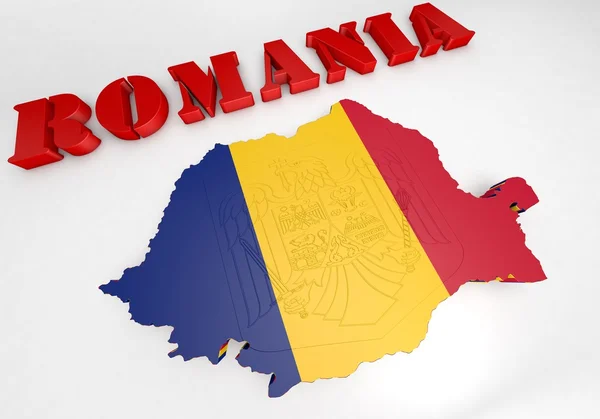 Mapa ilustración de Rumania —  Fotos de Stock