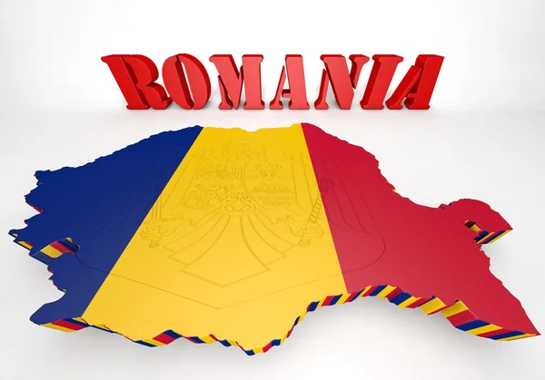 Mapa ilustración de Rumania — Foto de Stock