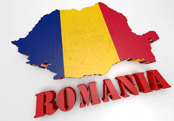 Mapa ilustración de Rumania —  Fotos de Stock