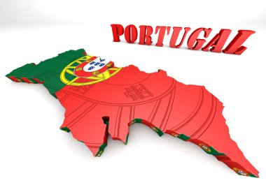 harita Portekiz harita illüstrasyon