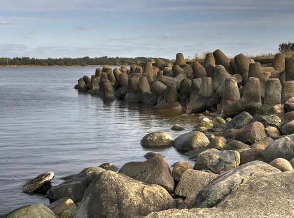 Dike in de sea side — Stockfoto