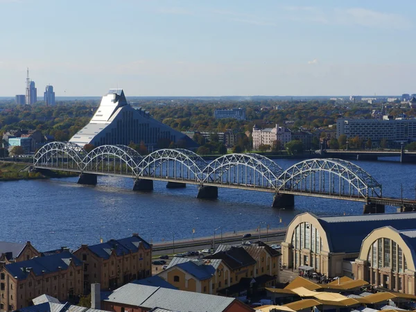 Panorama görüş, riga, Letonya — Stok fotoğraf