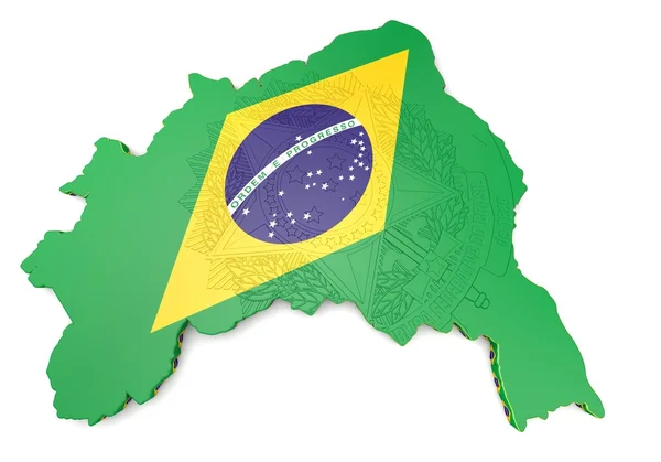 Map illustration of Brazil — Stock Photo, Image