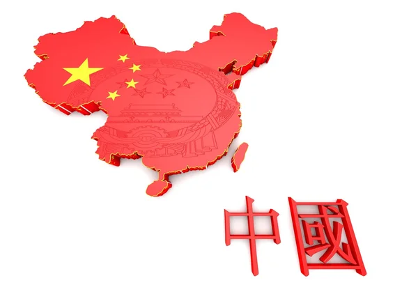 Illustratuin map of China — Stock Photo, Image