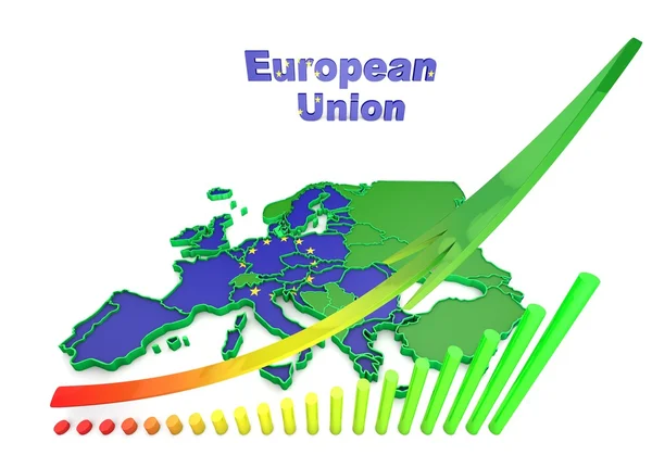 Pays européens Illustration 3D — Photo