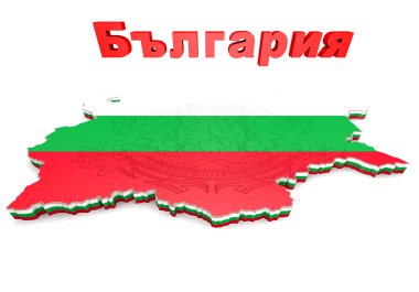 bayrak harita illüstrasyon, Bulgaristan