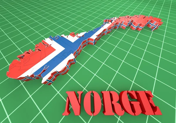 Norvégia Térkép illusztrációja — Stock Fotó