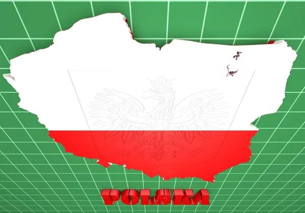 Map illustration of Poland — Stock Photo, Image