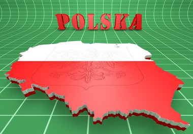 Polonya harita illüstrasyon