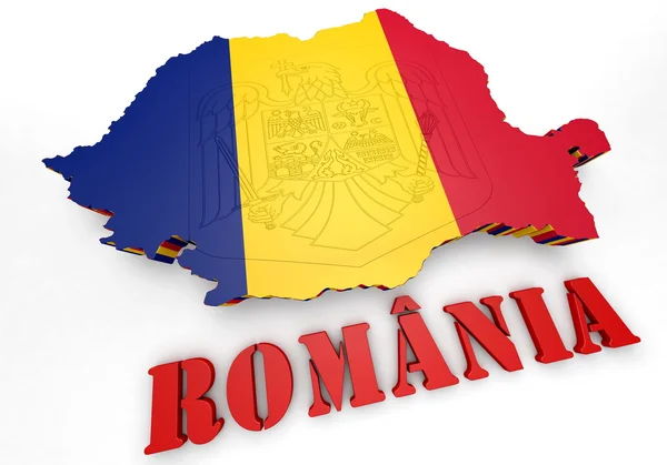 Mapa ilustración de Rumania —  Fotos de Stock