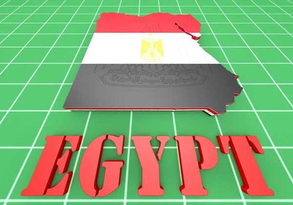 Karta illustration av Egypten med karta — Stockfoto