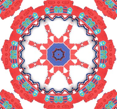 Etnik model. soyut kaleydoskop kumaş tasarımı.