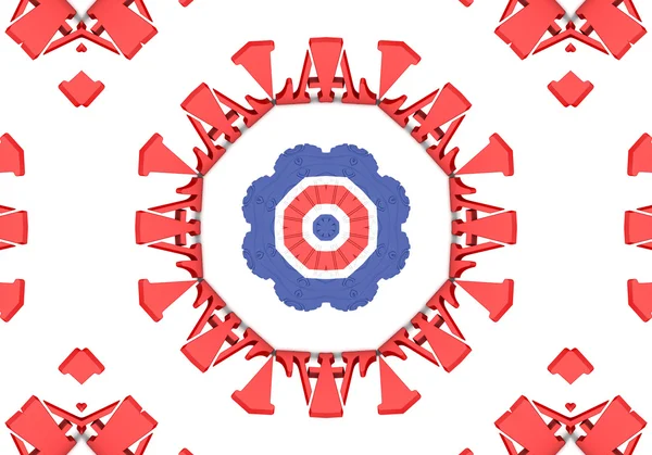 Etnický vzorec. abstraktní kaleidoskop textilie design. — Stock fotografie