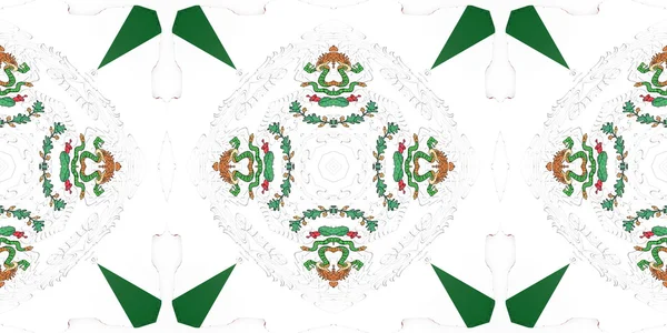 Ethnische Muster. abstraktes Kaleidoskop-Stoffdesign. — Stockfoto