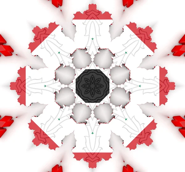 Etnický vzorec. abstraktní kaleidoskop textilie design. — Stock fotografie