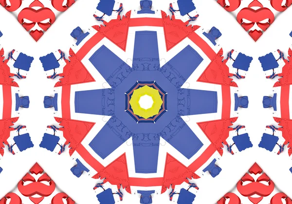 Ethnische Muster. abstraktes Kaleidoskop-Stoffdesign. — Stockfoto