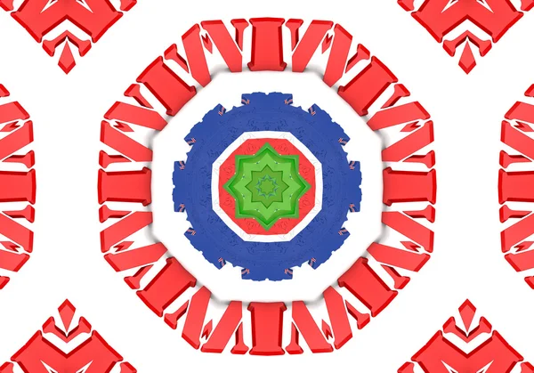 Etnický vzorec. abstraktní kaleidoskop textilie design. — Stock fotografie