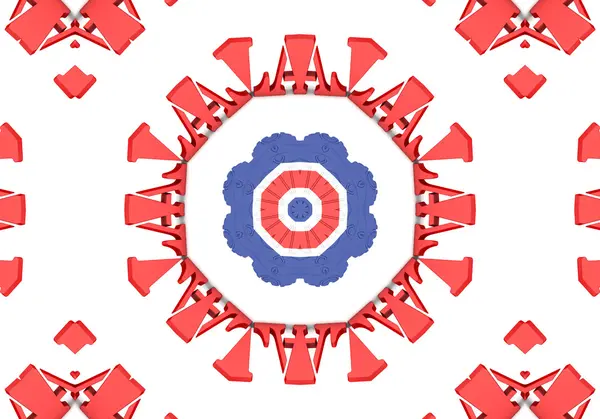 Etnický vzorec. abstraktní kaleidoskop textilie design. — Stock fotografie