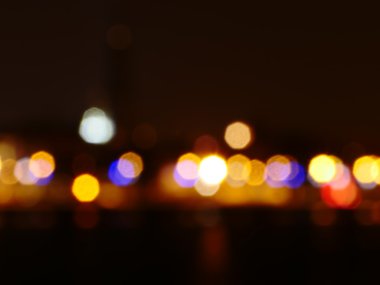 gece bulanık şehir, defocused ışıklar