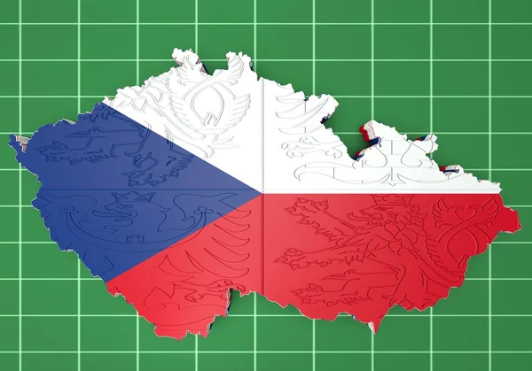 Χάρτης Εικονογράφηση της Τσεχικής Δημοκρατίας — Φωτογραφία Αρχείου