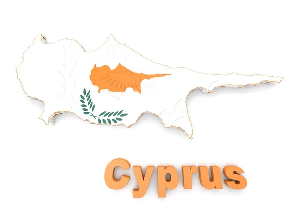 Map illustration of Cyprus — Stock Photo, Image