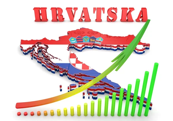 Afbeelding van de kaart van Kroatië — Stockfoto