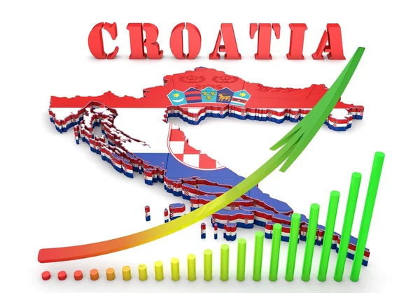 Afbeelding van de kaart van Kroatië — Stockfoto