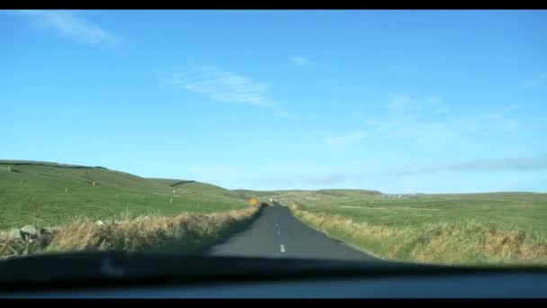 Strada nel deserto con montagne sullo sfondo , — Video Stock