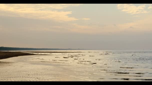 Sand beach in Baltic sea , Riga Latvia — Stock Video