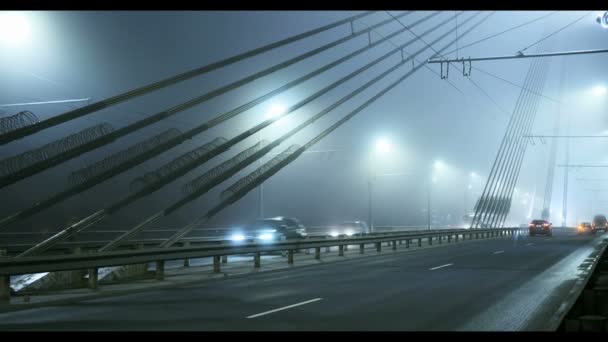 Vansu kamenný most přes řeku Daugava v Rize, Lotyšsko — Stock video