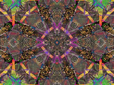 Etnik model. soyut kaleydoskop kumaş tasarımı.