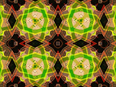 Etnik model. soyut kaleydoskop kumaş tasarımı.