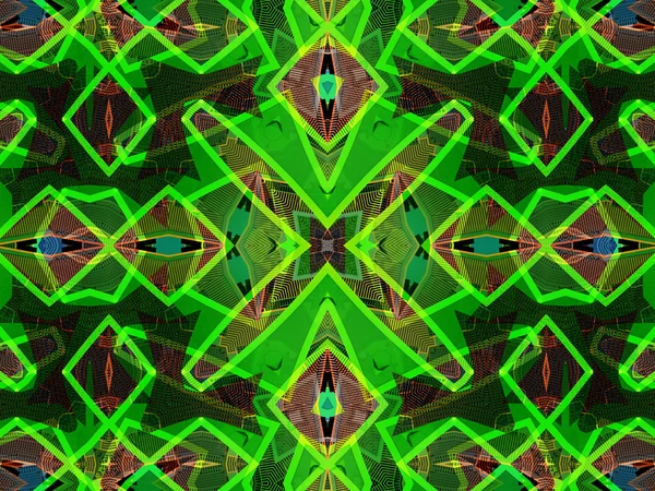 Ethnic pattern. Abstract kaleidoscope  fabric design. — Stock Photo, Image