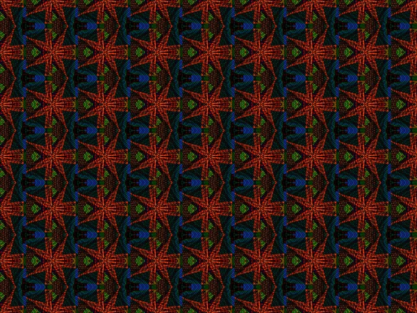 Etnický vzorec. abstraktní kaleidoskop textilie design. — Stock fotografie