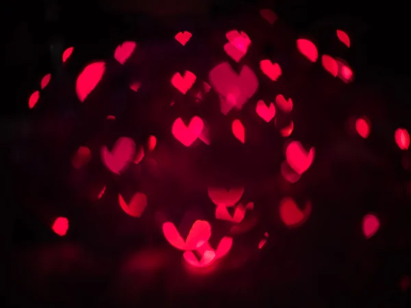 Heart bokeh background, Valentine's day — Stock Photo, Image