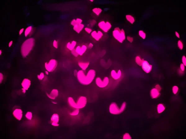 Hart bokeh achtergrond, Valentine's day — Stockfoto